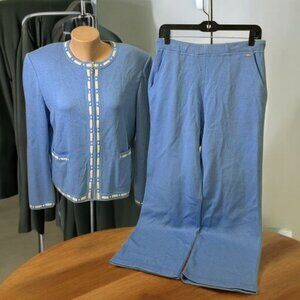 St. John | Women’s Blue 2-Piece Pants Suit